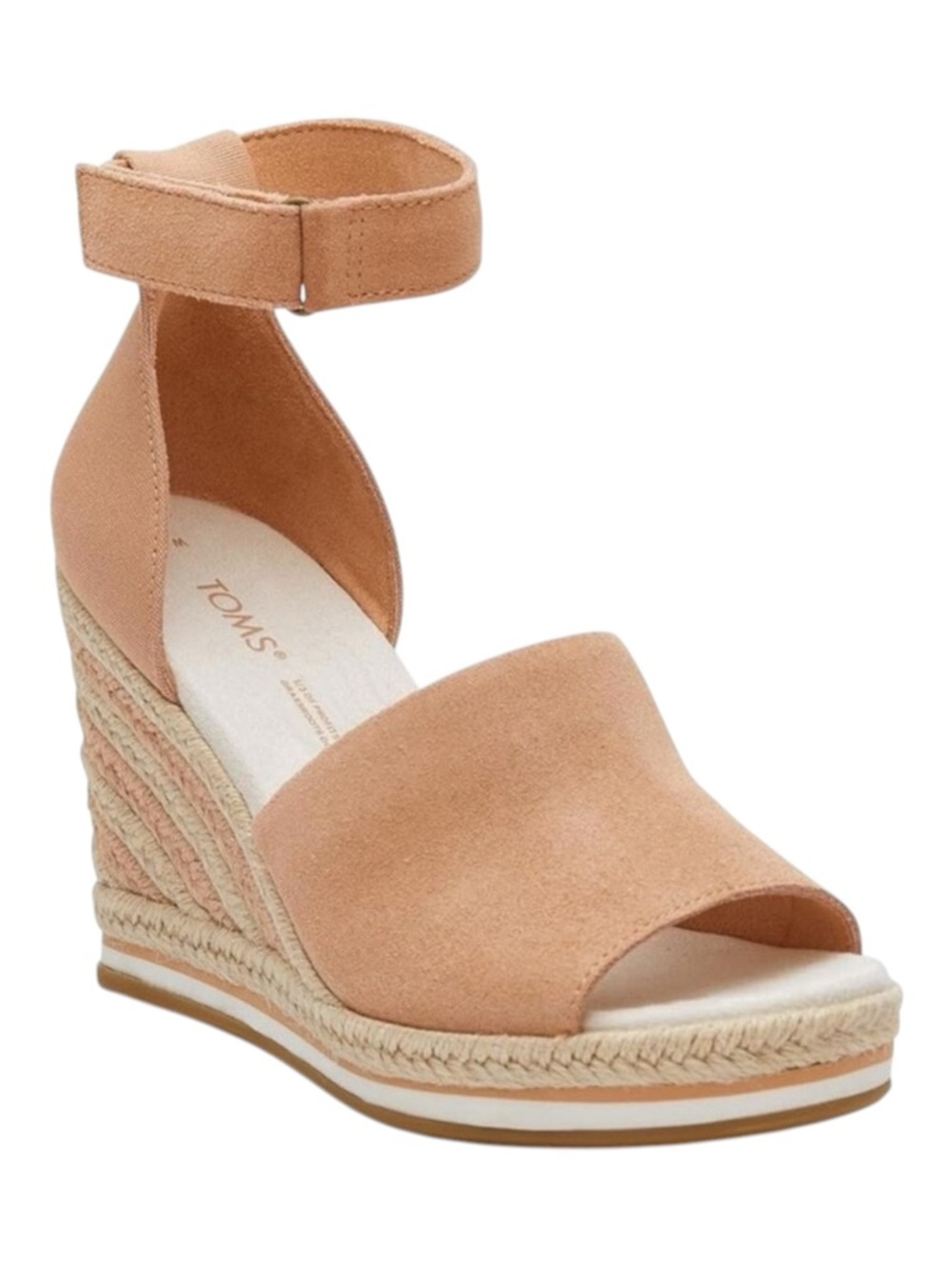 Tom's Marisol Sandal Wedges Sandy Beige Suede Size 7 NWT - Picture 11 of 11
